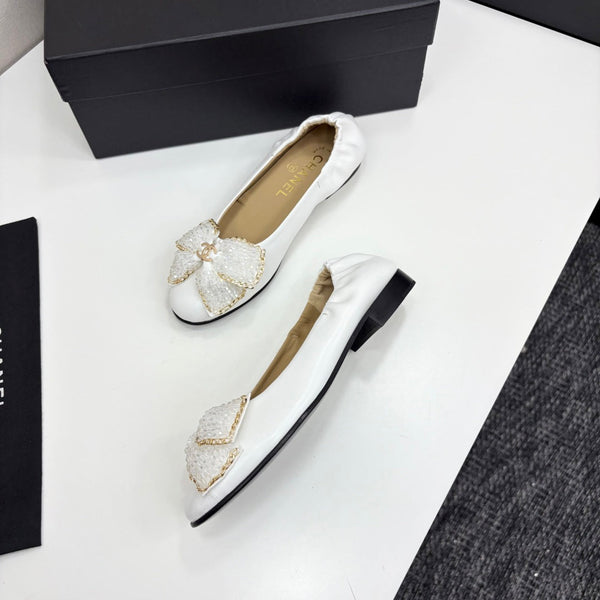 CC 25 Ballerine Diamond in pelle di pecora bianca 331788