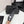 CC Crystal Logo Thong Sandal Black Sheepskin 352475