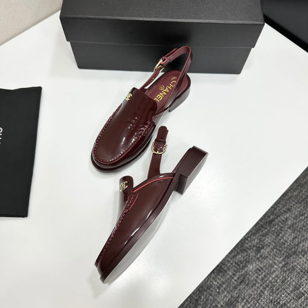 CC SS 2026 Pre Slingbacks Dark Burgundy Calfskin 630482