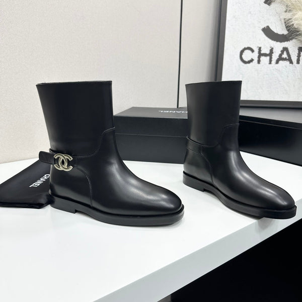 CC 26S Turnlock Botines 3cm Black Leather 109273