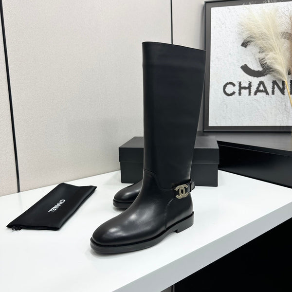 CC 26S Turnlock Jumping Boots 3cm Black Leather