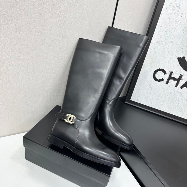 CC 26S Turnlock Jumping Boots 3cm Black Leather