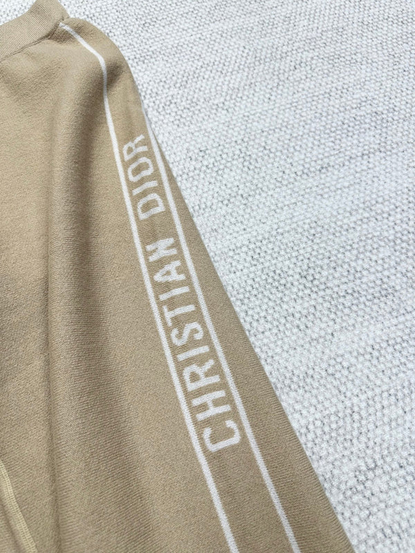 CD Double-Faced Wide-Leg Pants Cashmere