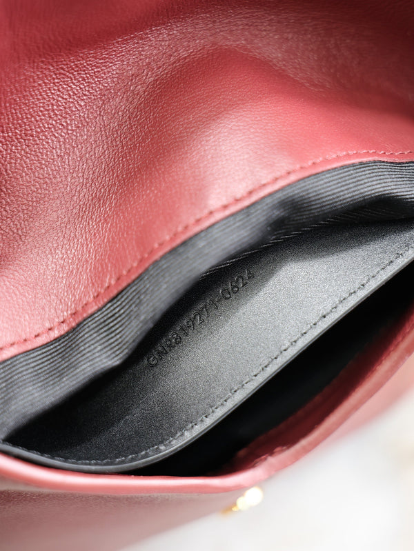 Calypso Bag 19cm Burgundy Sheepskin Leather