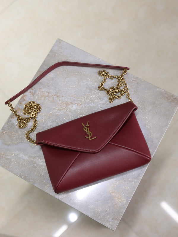 Calypso Bag 19cm Burgundy Sheepskin Leather