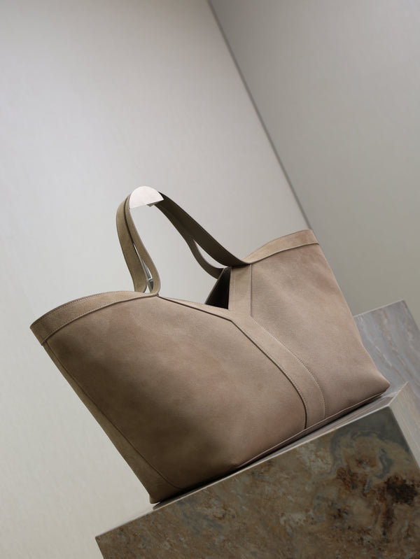 Y Tote Bag Gray Suede