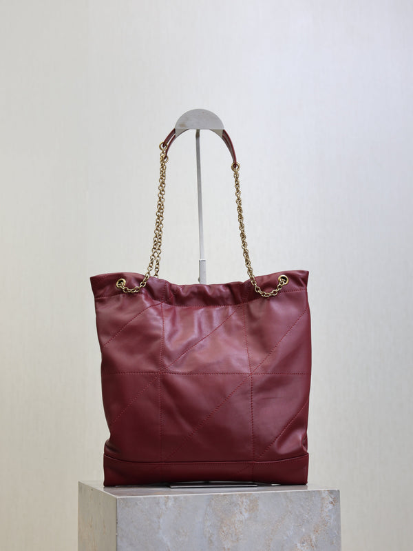 YSL Jamie Shopping Burgundy Lambskin