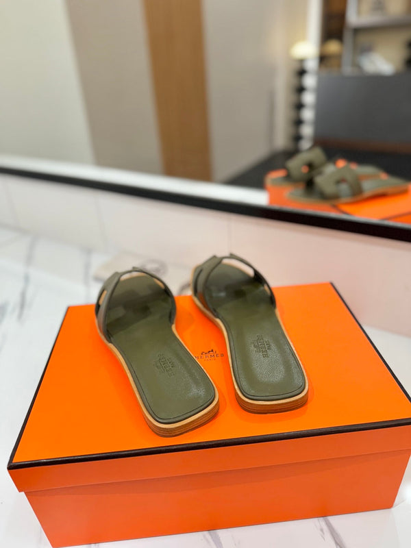 HM Oran Sandal Army Green Cowhide 294850