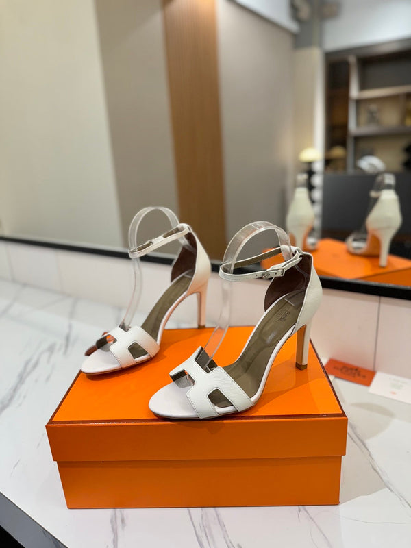HM Joy Heeled Sandals White Cowhide 294900