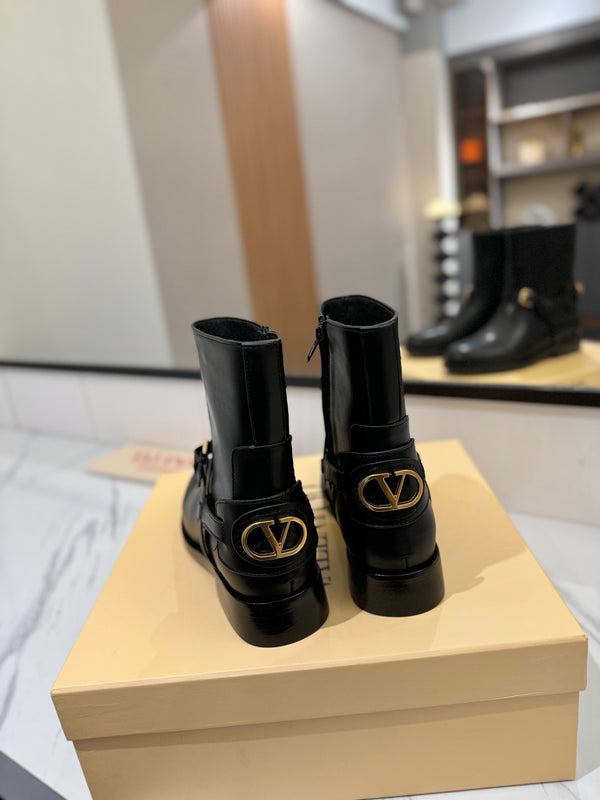 Valentino 2025 Bottes Pattie Cuir de veau noir 560747