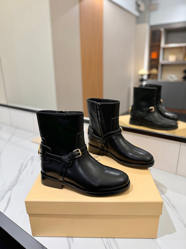 Valentino 2025 Bottes Pattie Cuir de veau noir 560747