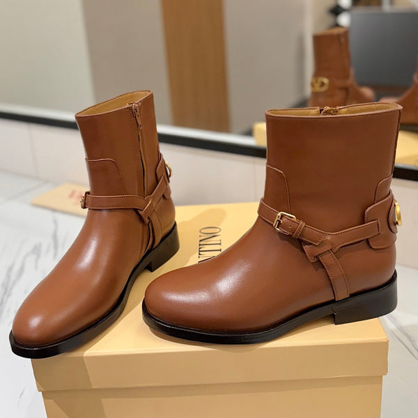 Valentino 2025 Bottes Pattie Cuir de veau marron 560749
