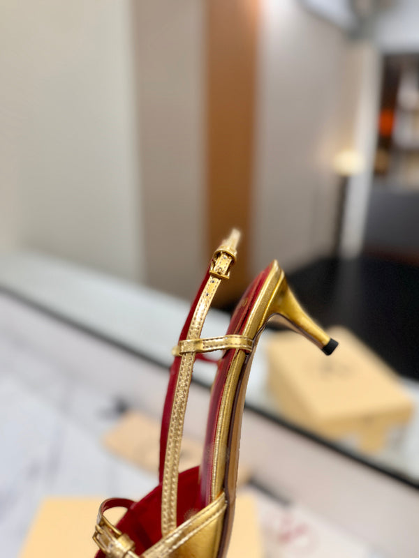 VT Cherryfic Slingback 5cm Gold Leather 666318