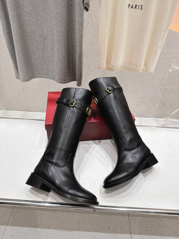 VT long boots black calfskin 174431