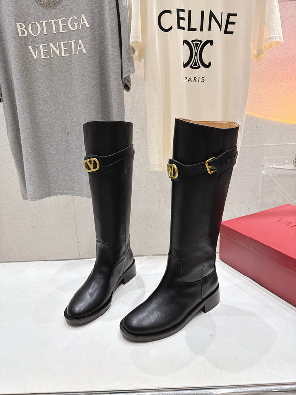 VT long boots black calfskin 174431