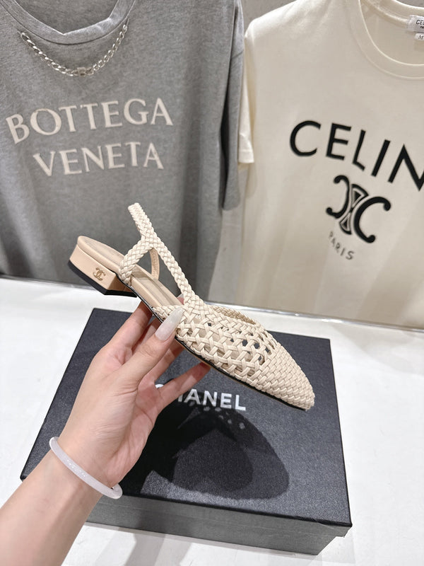 CC 26s Slingback Flat Beige Distinct Woven 888092