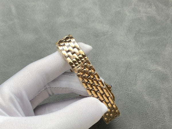 Panthere 27mm cassa in oro rosa lunetta con diamanti 