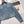 Prada 2025 Three-button Triangle Logo Denim Cropped Jacket Blue Cotton