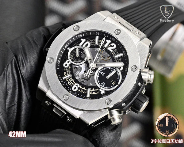 Hublot Big Bang Unico Titanium 42mm Watch with Black Rubber Strap