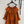 YSL One-shoulder Drawstring Puff Sleeve Dress Caramel Cotton