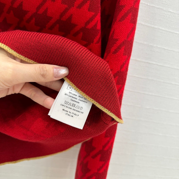 CD 25 Knitted Cardigan Red Wool Cashmere