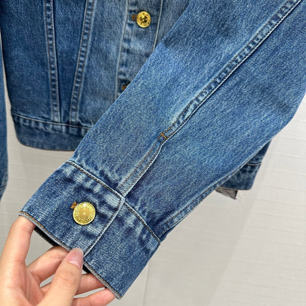 LV 25 Denim Jacket Blue Cotton