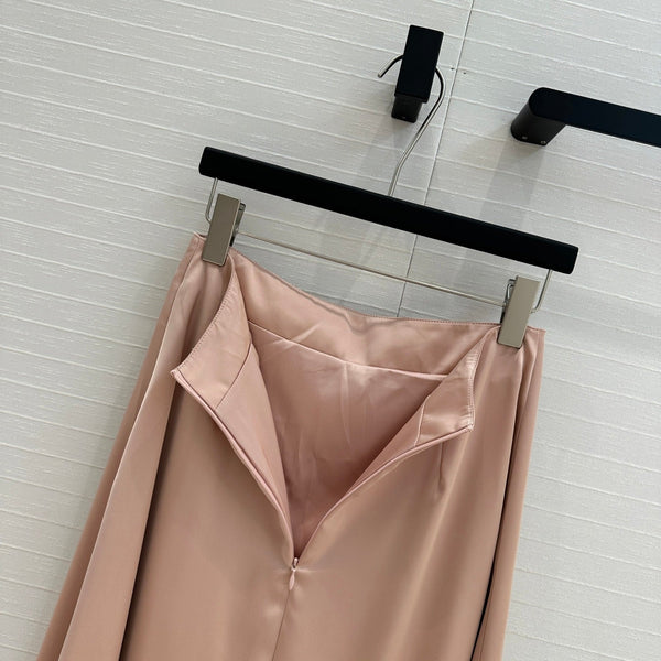 Fendi Ruffled A-line Skirt Pink Polyester