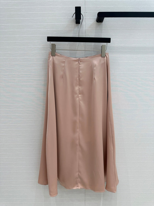 Fendi Ruffled A-line Skirt Pink Polyester
