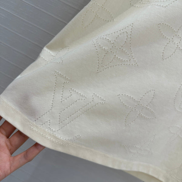 LV Classic V-neck T-Shirt White Cotton