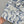 CC 25 Gilet in denim stampato con scollo rotondo, blu e bianco, in cotone
