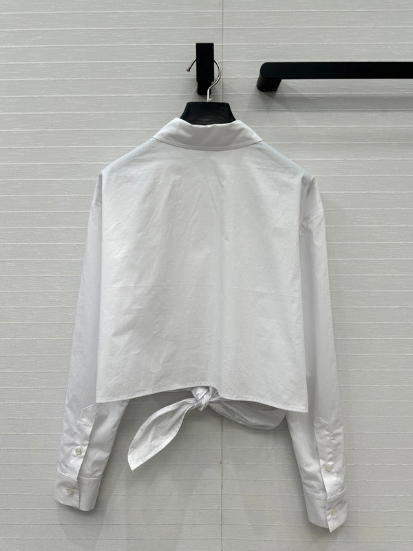 CD 25 Bow Tie Shirt White Cotton