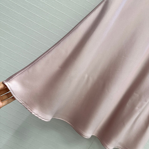 Prada 25 Fishtail Dress Pink Acetate Polyester