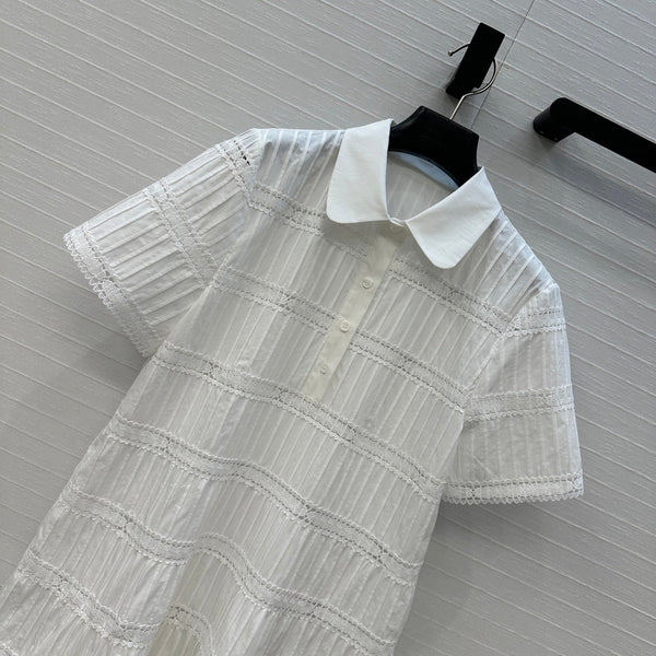 Celine 25 Shirt dress White Cotton