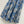 CD 25 Pleated Flared Forest Long Skirt Blue White Cotton