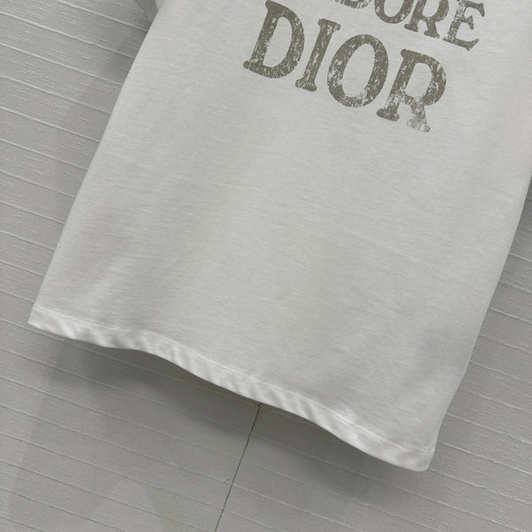 CD 25 J'Adore Dior T-shirt bianca in cotone