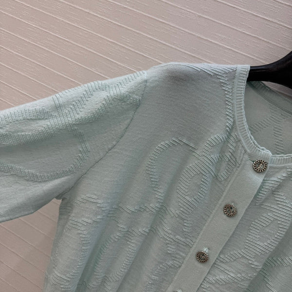 HM 25 Cardigan Light Turquoise Wool 02662