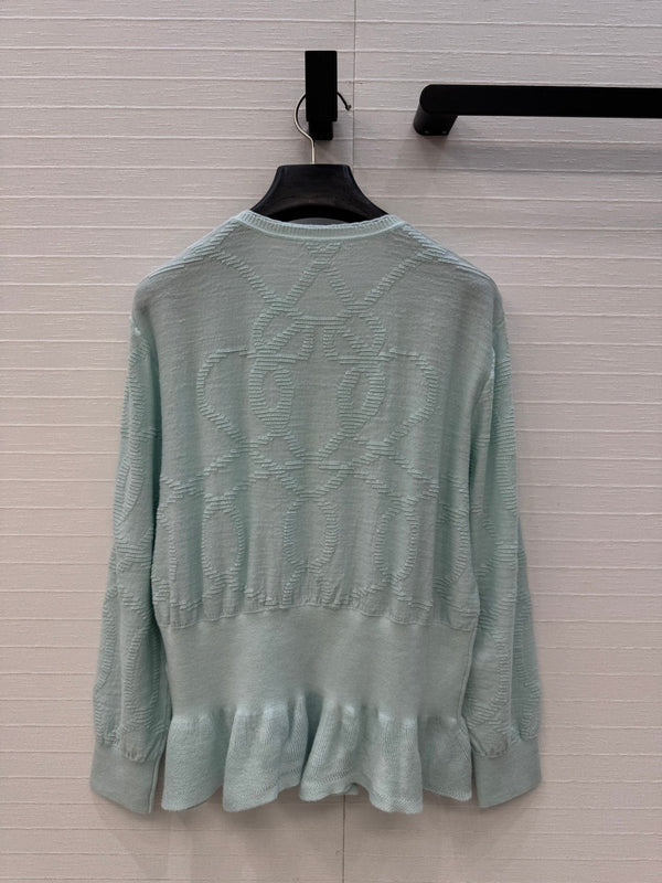 HM 25 Cardigan Light Turquoise Wool 02662