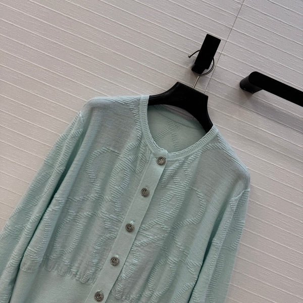 HM 25 Cardigan Light Turquoise Wool 02662