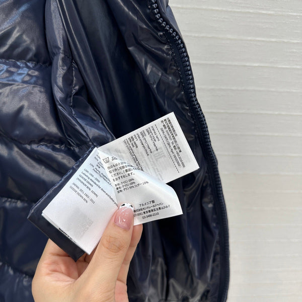 Moncler 25 Jacket Navy Blue Polyester Mix Wool