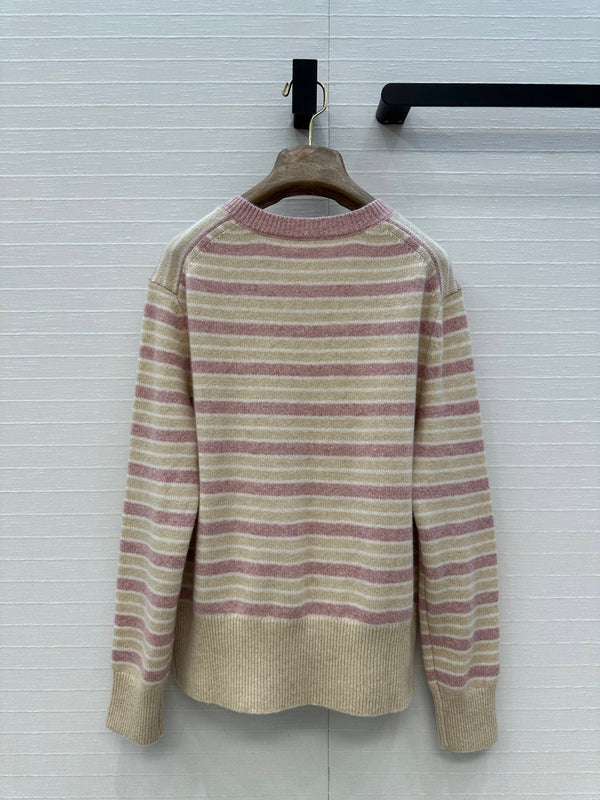 LP 25 Cardigan Pastel Pink and Beige Cashmere 294287
