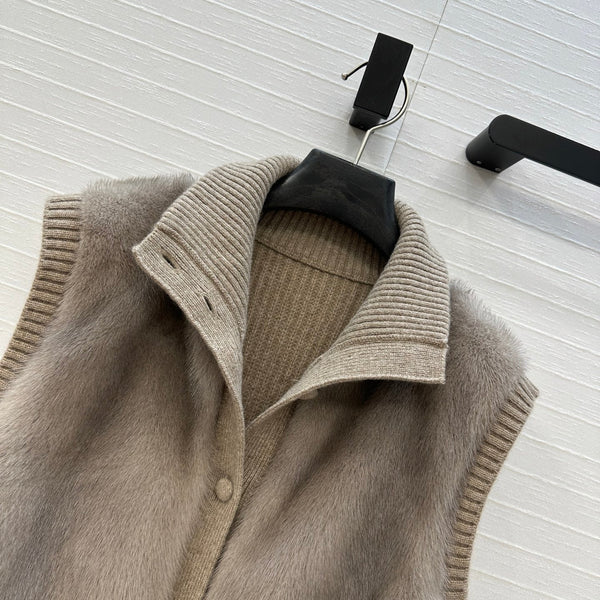 LP 25 Vest Taupe Fur Cashmere 303357