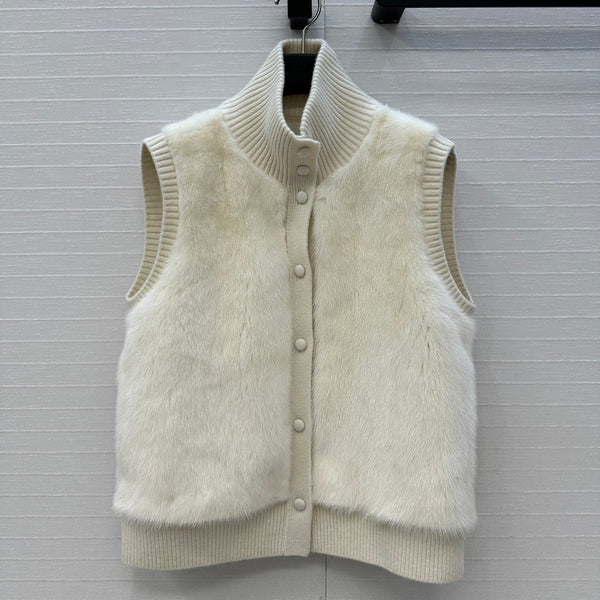 LP 25 Vest White Fur Cashmere 303355