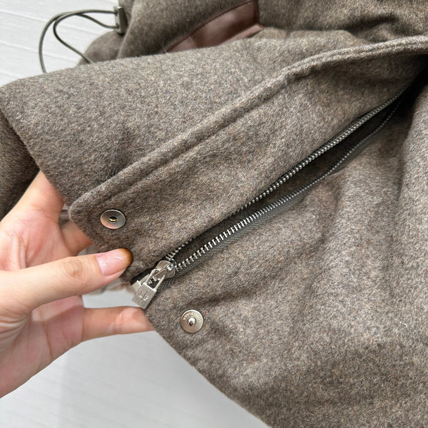 LP 25 Down Vest Taupe Wool Polyester 304336