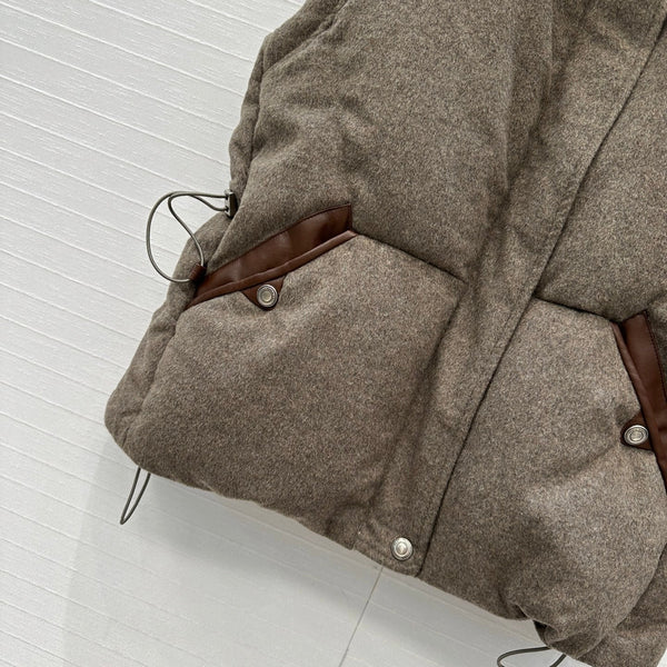 LP 25 Down Vest Taupe Wool Polyester 304336