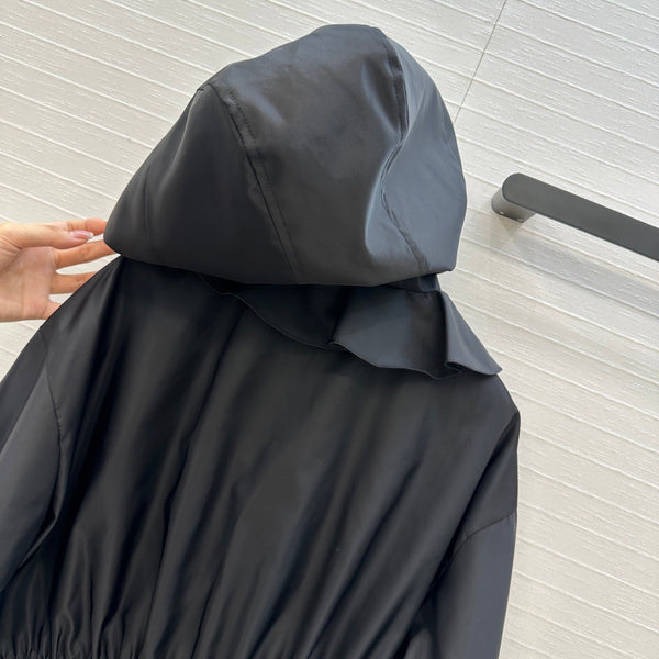 Veste Chanel 2025 avec bordure volantée en polyester noir 318670