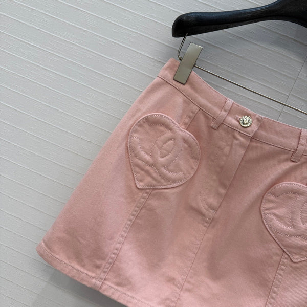 CC 26s Mini Skirt Pink Denim 360883