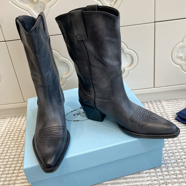 Prada 25 Boot Black Cowhide 501415