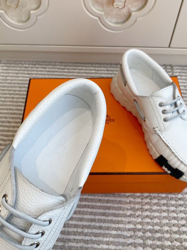 HM Ketch Sneakers White Grain Cowhide 776729