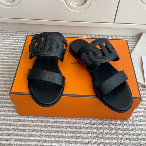 HM Lagune Sandal Black Leather 776546