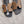 HM 26s Oran Sandal Black Brown Calfskin Crystal Embellished